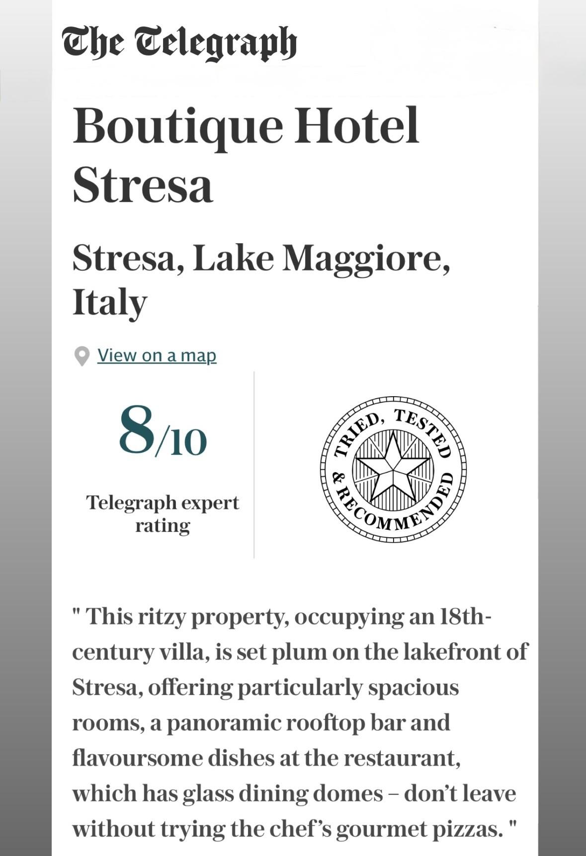 The Telegraph - Hotel Review by Kiki Deere